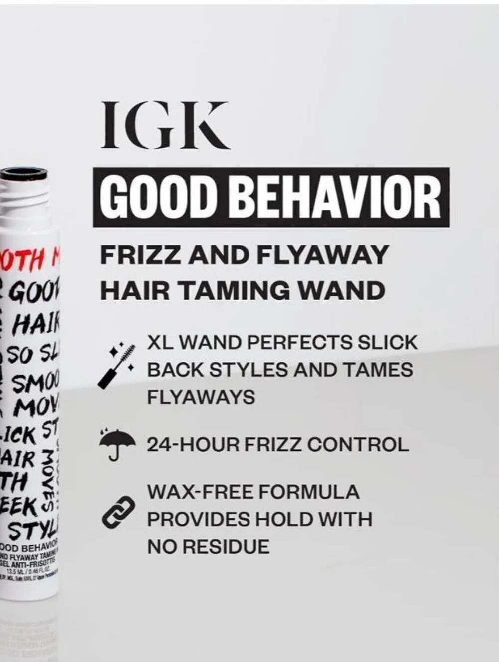 *NWOB* IGK ~Good Behavior~ Frizz and Flyaway Hair Taming Wand